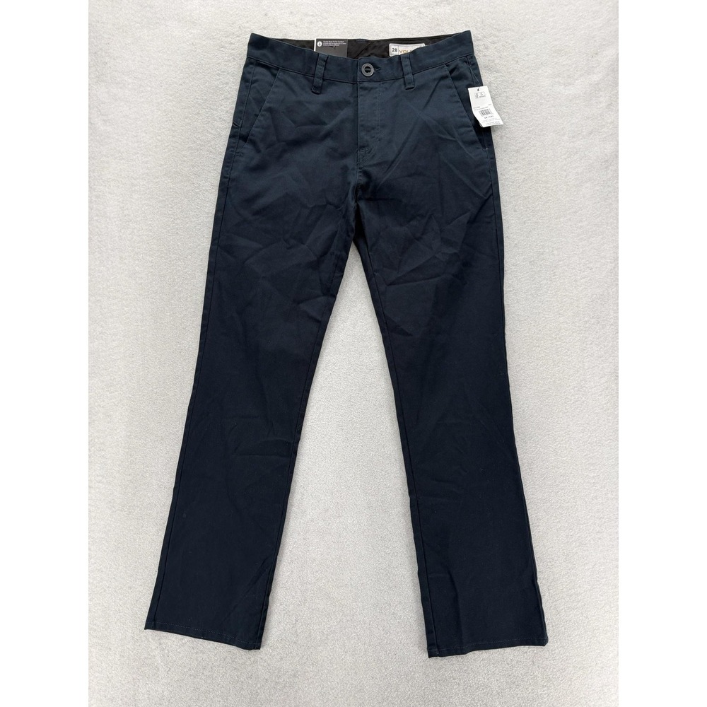 Volcom Frickin Modern Straight Chino Pants Mens 28x28 Blue Regular Rise Skater